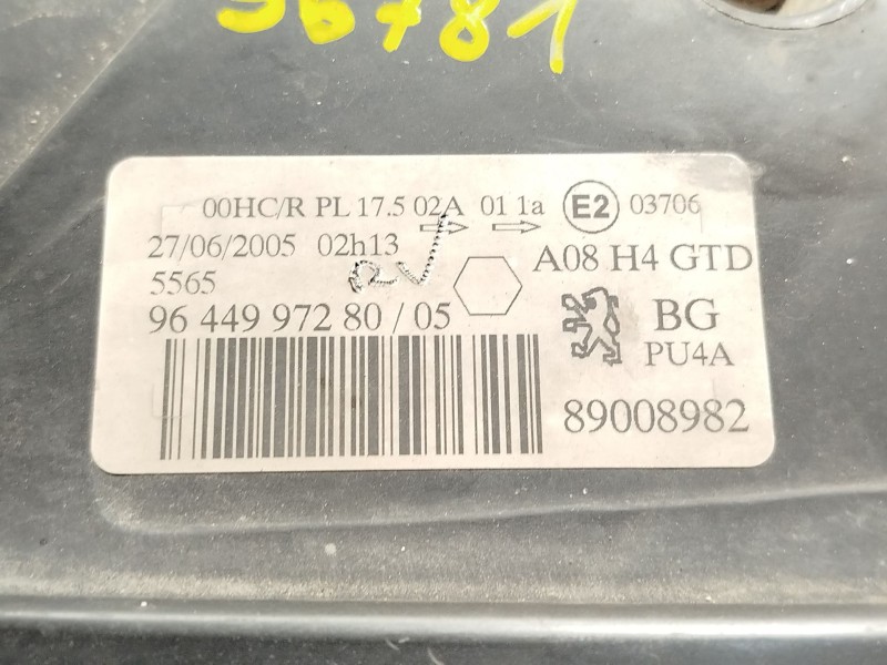 Recambio de faro izquierdo para peugeot 1007 (km_) 1.4 hdi referencia OEM IAM 9644997280 620849 89008982