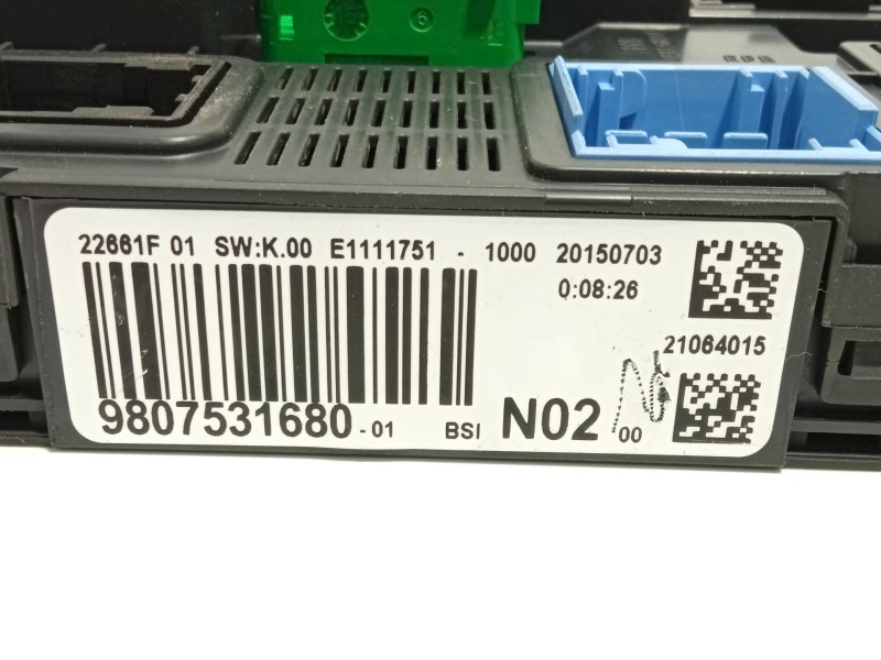 Recambio de caja reles / fusibles para peugeot 208 i (ca_, cc_) 1.0 referencia OEM IAM 9807531680 1612139080 