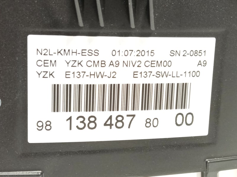 Recambio de cuadro instrumentos para peugeot 208 i (ca_, cc_) 1.0 referencia OEM IAM 9813848780 981384878000 