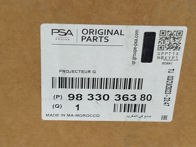 Recambio de faro izquierdo para peugeot 208 (p2) allure referencia OEM IAM 9833036380  90200113