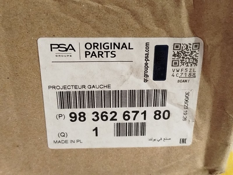 Recambio de faro izquierdo para citroën c3 1.6 blue-hdi fap referencia OEM IAM 9836267180  90203172