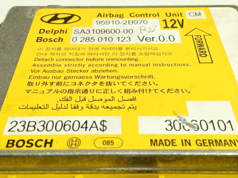 Recambio de centralita airbag para hyundai santa fé ii (cm) 2.2 crdi referencia OEM IAM 959102B970  0285010123