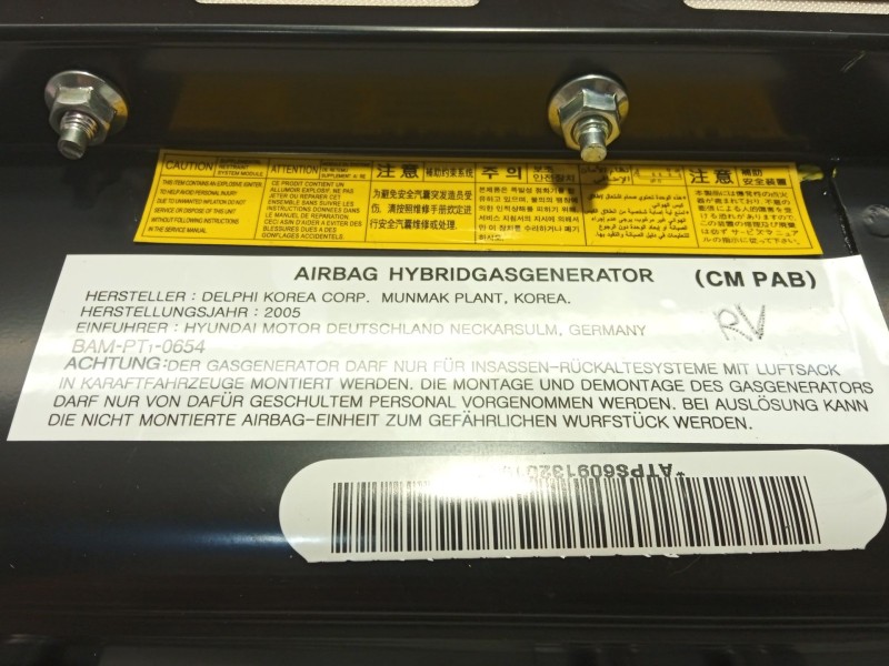 Recambio de airbag delantero derecho para hyundai santa fé ii (cm) 2.2 crdi referencia OEM IAM 845602B001WK  