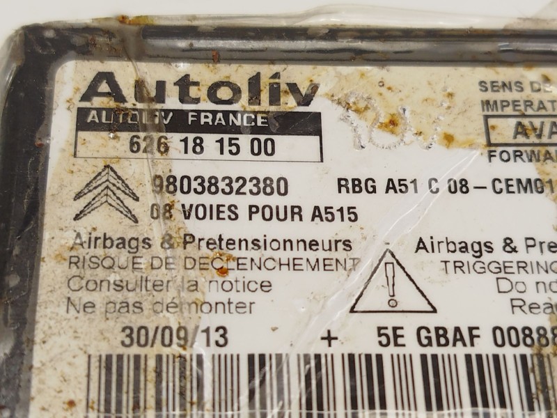 Recambio de centralita airbag para citroën ds3 (sa_) 1.6 hdi 90 referencia OEM IAM 9803832380  626181500