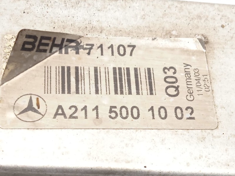 Recambio de intercooler para mercedes-benz clase e (w211) e 220 cdi (211.006) referencia OEM IAM A2115001002  