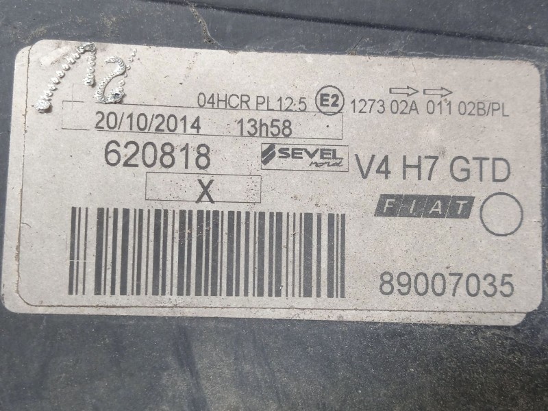 Recambio de faro izquierdo para fiat ulysse (179_) 2.2 jtd referencia OEM IAM 620818  89007035