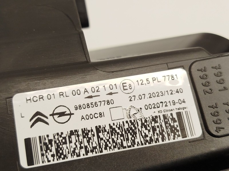 Recambio de faro izquierdo para citroën jumpy fugón confort xl referencia OEM IAM 9808567780  