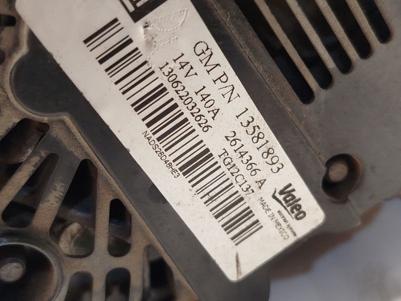Recambio de alternador para opel corsa d (s07) 1.2 (l08, l68) referencia OEM IAM 13581893  TG12C137