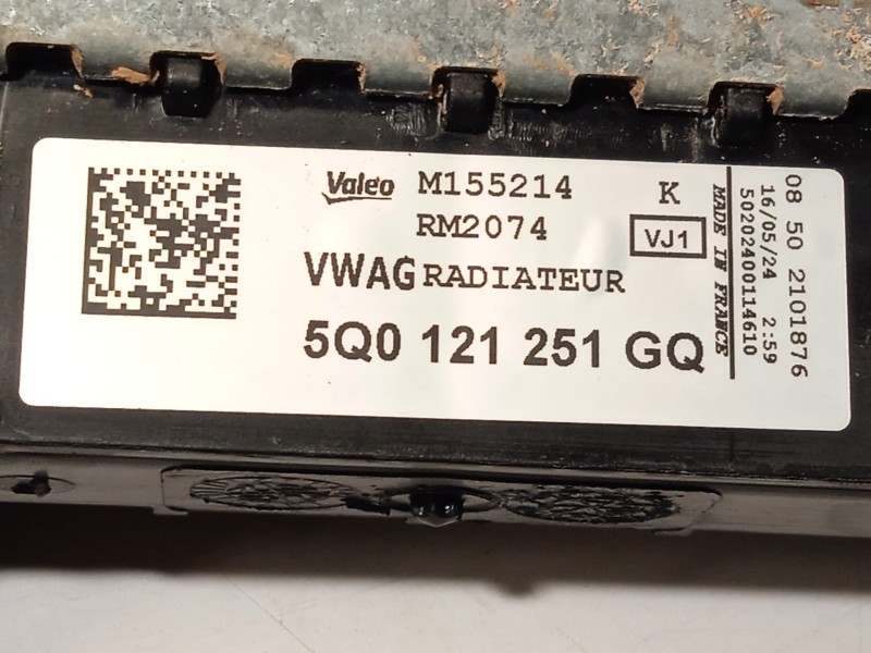 Recambio de radiador agua para seat leon (kl1, klg) 1.0 tsi referencia OEM IAM 5Q0121251GQ  
