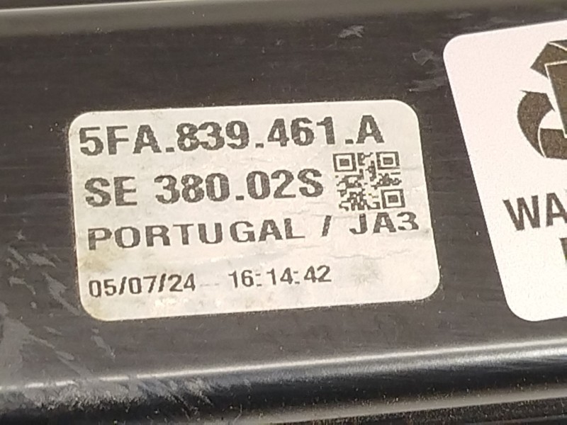 Recambio de elevalunas trasero izquierdo para seat leon (kl1, klg) 2.0 tdi referencia OEM IAM 5FA839461A 5Q0959407D 