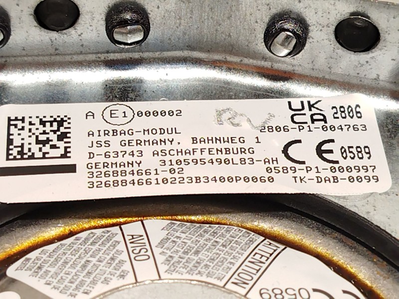 Recambio de airbag delantero izquierdo para bmw x3 (e83) 3.0 d referencia OEM IAM 32306884669  