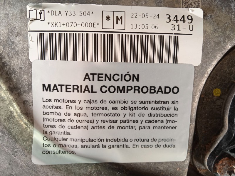 Recambio de motor completo para seat leon (kl1, klg) 1.0 tsi referencia OEM IAM DLA DLAA 