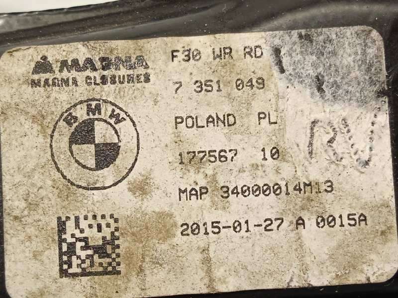 Recambio de elevalunas trasero izquierdo para bmw serie 3 lim. (f30) 330d xdrive referencia OEM IAM 7351049 5000644 M14647PD1 - Gris 6