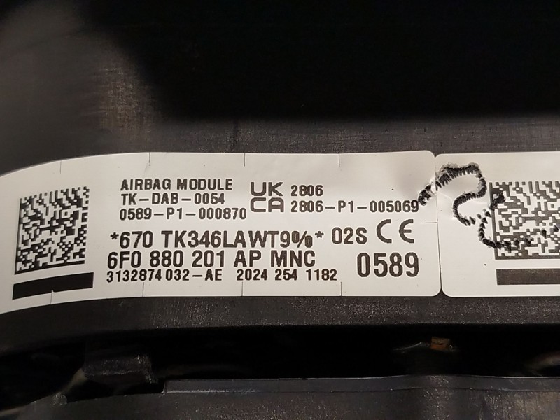 Recambio de airbag delantero izquierdo para seat ibiza v (kj1, kjg) 1.0 tsi referencia OEM IAM 6F0880201AP 6F0880201APMNC 