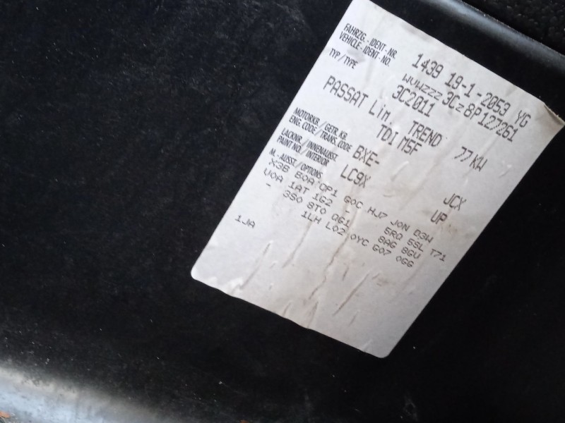 volkswagen passat b6 (3c2) del año 2008