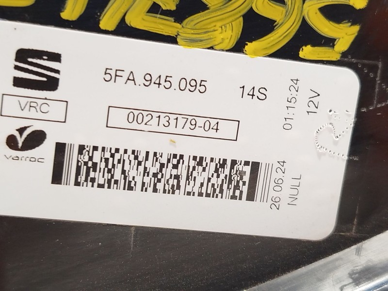 Recambio de piloto trasero izquierdo para seat leon (kl1, klg) 2.0 tdi referencia OEM IAM 5FA945095  