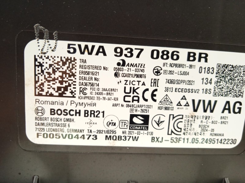 Recambio de centralita confort para seat leon (kl1, klg) 1.0 tsi referencia OEM IAM 5WA937086BR 5WA937086BT F005V04473