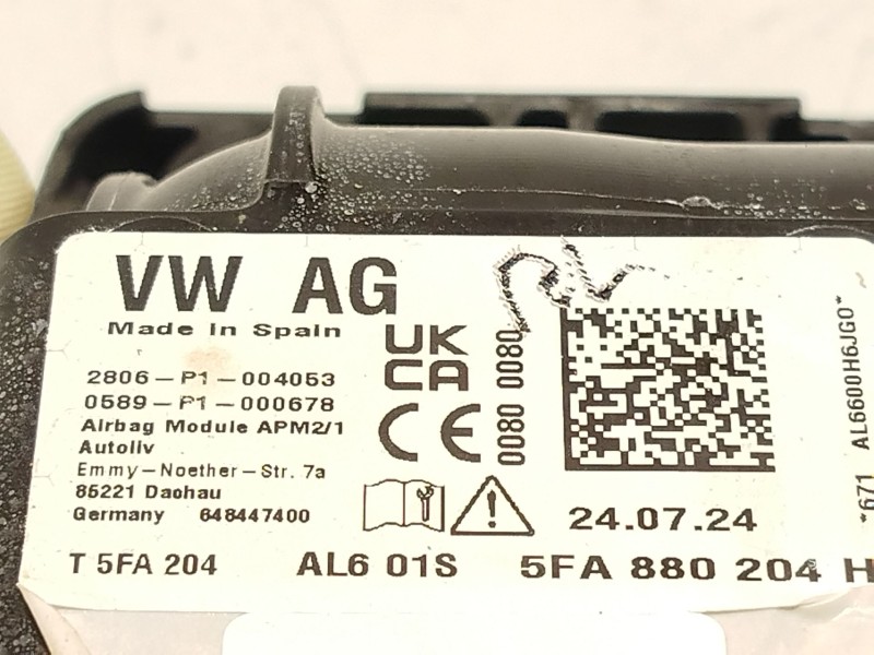 Recambio de airbag delantero derecho para seat leon (kl1, klg) 2.0 tdi referencia OEM IAM 5FA880204H  
