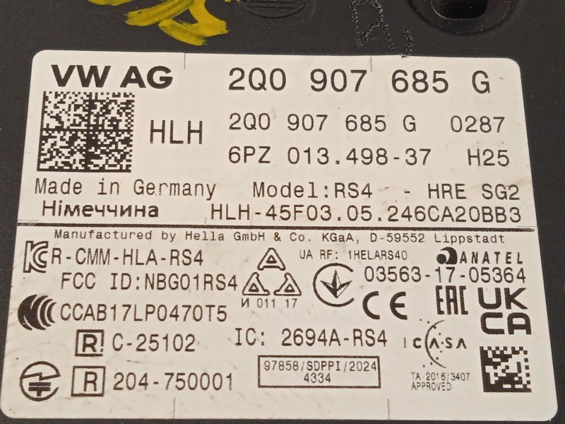 Recambio de modulo electronico para seat leon (kl1, klg) 1.0 tsi referencia OEM IAM 2Q0907685G  