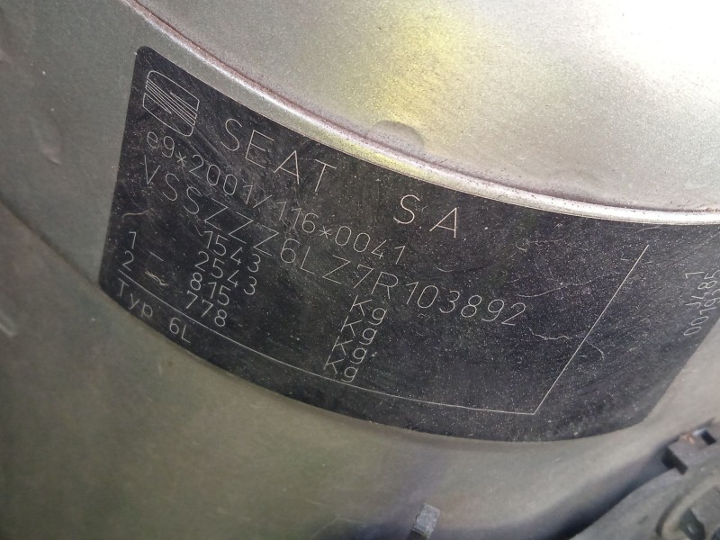 seat ibiza iii (6l1) del año 2006