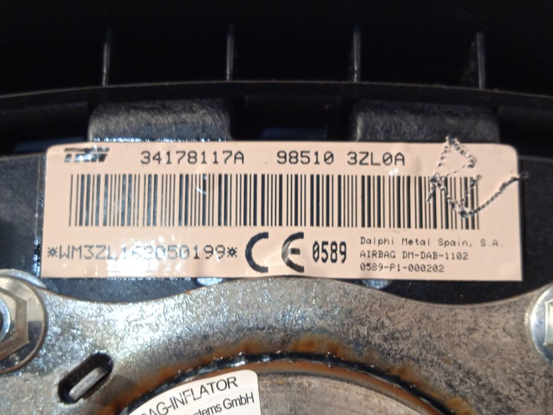 Recambio de airbag delantero izquierdo para nissan pulsar hatchback (c13) 1.5 dci referencia OEM IAM 985103ZL0A  
