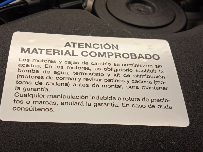 Recambio de motor completo para nissan pulsar hatchback (c13) 1.5 dci referencia OEM IAM K9K646  