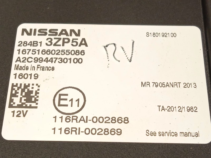 Recambio de centralita confort para nissan pulsar hatchback (c13) 1.5 dci referencia OEM IAM 284B13ZP5A  A2C9944730100