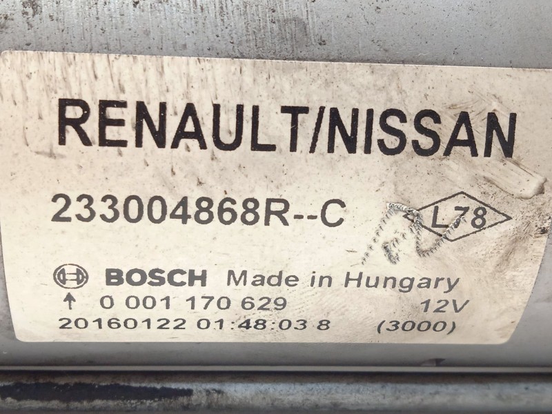 Recambio de motor arranque para nissan pulsar hatchback (c13) 1.5 dci referencia OEM IAM 233004868R  0001170629