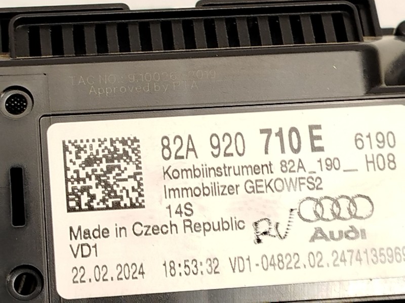 Recambio de cuadro instrumentos para audi a1 sportback (gba) 30 tfsi referencia OEM IAM 82A920710E  