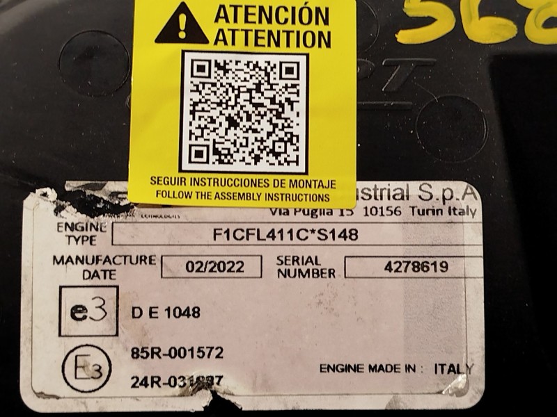 Recambio de motor completo para iveco daily vi furgoneta 35s16, 35c16, 70c16 referencia OEM IAM F1CFL411C  