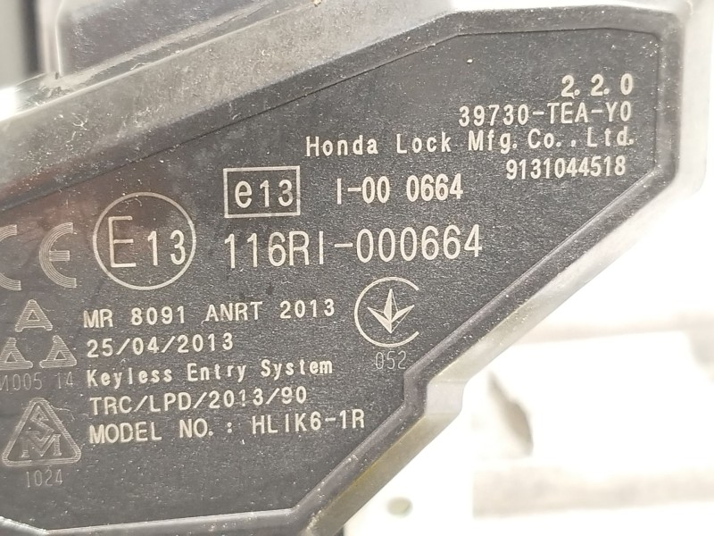 Recambio de columna direccion para honda civic x hatchback (fc_, fk_) 1.0 vtec referencia OEM IAM 39730TEAY0  