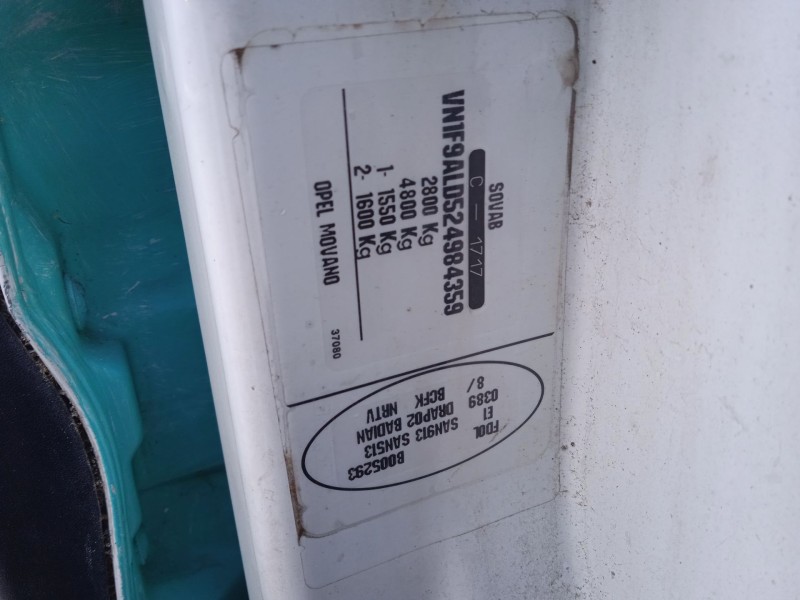 opel movano a furgoneta (x70) del año 2002