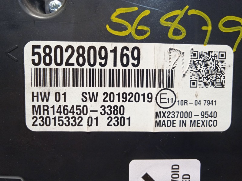 Recambio de mando climatizador para iveco daily vi furgoneta 35s16, 35c16, 70c16 referencia OEM IAM 5802809169 580280916900 