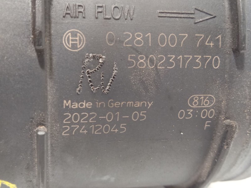 Recambio de caudalimetro para iveco daily vi furgoneta 35s16, 35c16, 70c16 referencia OEM IAM 5802317370  0281007741