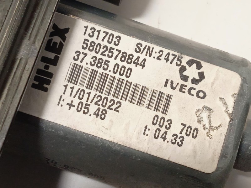 Recambio de elevalunas delantero derecho para iveco daily vi furgoneta 35s16, 35c16, 70c16 referencia OEM IAM 5802578844  