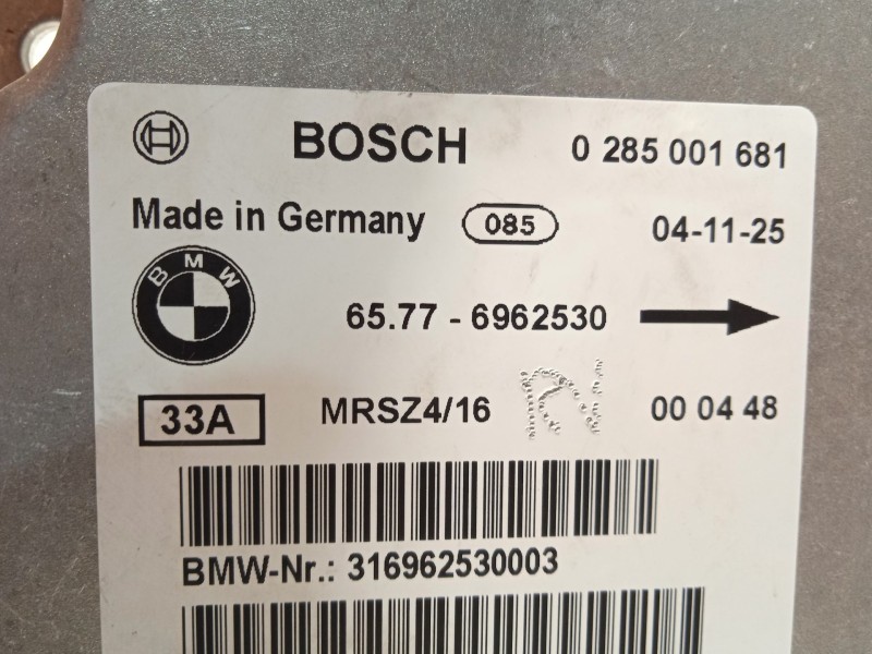 Recambio de centralita airbag para bmw 3 touring (e46) 330 xd referencia OEM IAM 6962530 65776962530 0285001681