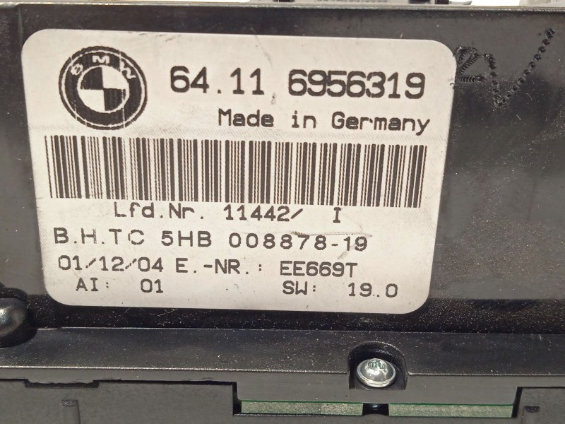 Recambio de mando climatizador para bmw 3 touring (e46) 330 xd referencia OEM IAM 6956319 64116956319 5HB008878