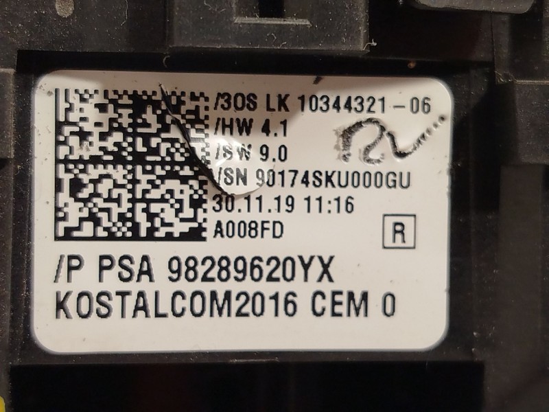 Recambio de mando intermitentes para opel grandland / grandland x (a18, p1uo) 1.2 (75) referencia OEM IAM 98289620YX  