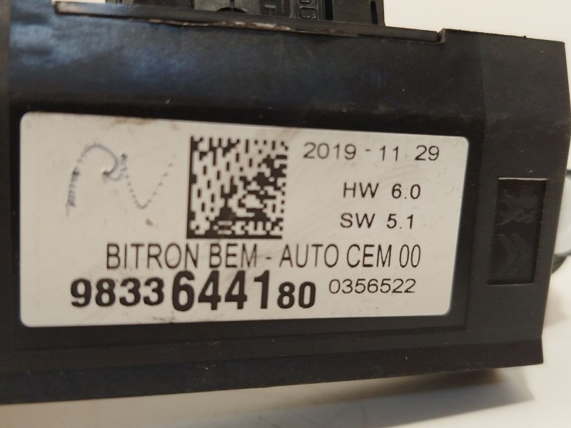 Recambio de modulo electronico para opel grandland / grandland x (a18, p1uo) 1.2 (75) referencia OEM IAM 9833644180  