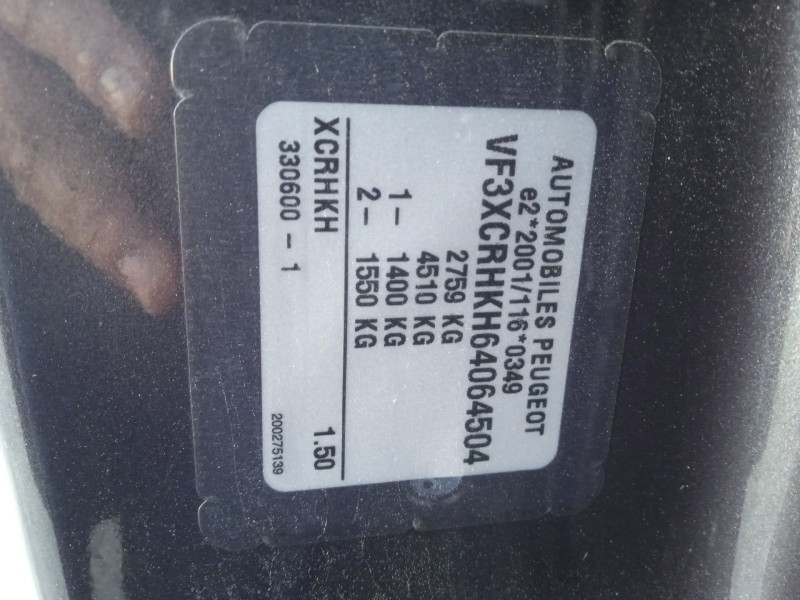 peugeot expert tepee (vf3x_) del año 2007