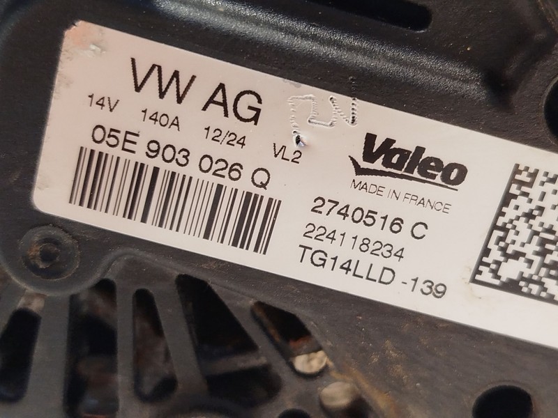 Recambio de alternador para seat arona (kj7, kjp) 1.0 tsi referencia OEM IAM 05E903026Q 2740516C TG14LLD
