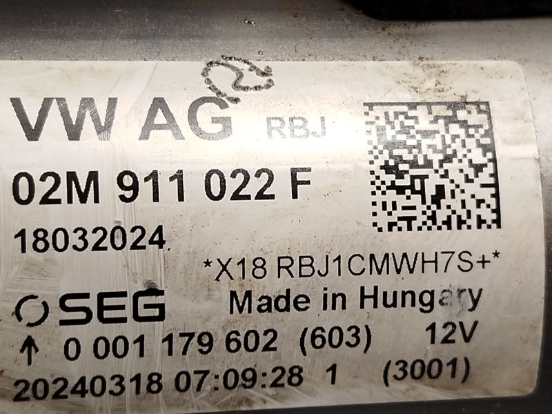 Recambio de motor arranque para seat arona (kj7, kjp) 1.0 tsi referencia OEM IAM 02M911022F  0001179602