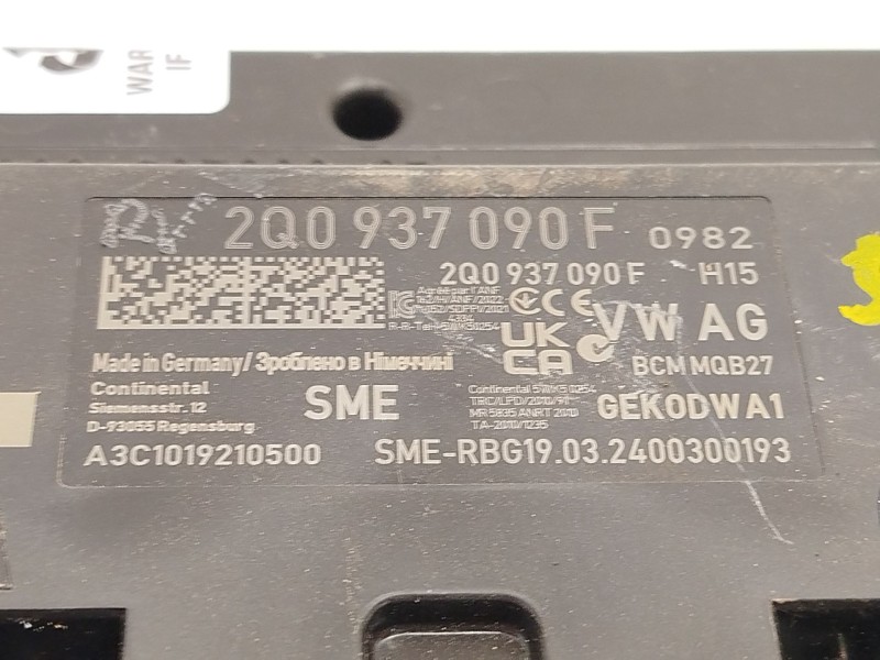 Recambio de centralita confort para seat arona (kj7, kjp) 1.0 tsi referencia OEM IAM 2Q0937090F  A3C1019210500
