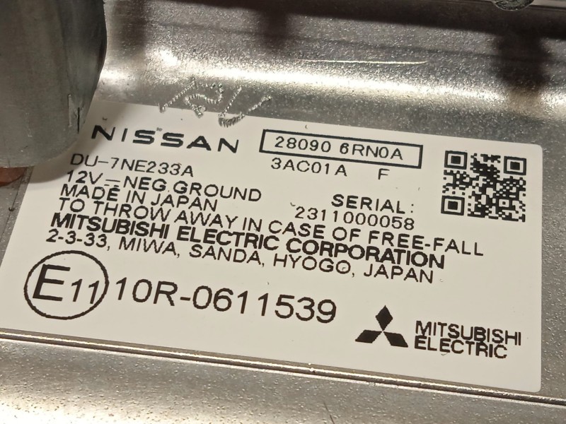 Recambio de pantalla multifuncion para nissan qashqai iii (j12) 1.3 dig-t referencia OEM IAM 280906RN0A  