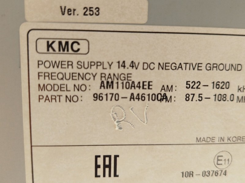 Recambio de sistema audio / radio cd para kia carens iv 1.6 gdi referencia OEM IAM 96170A4610CA  