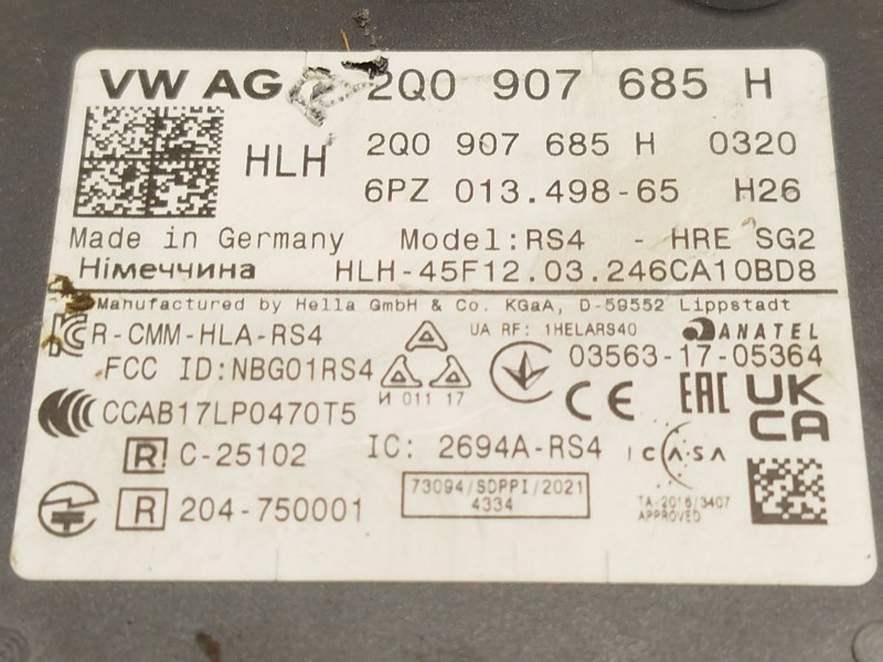 Recambio de modulo electronico para seat arona (kj7, kjp) 1.0 tsi referencia OEM IAM 2Q0907685H  