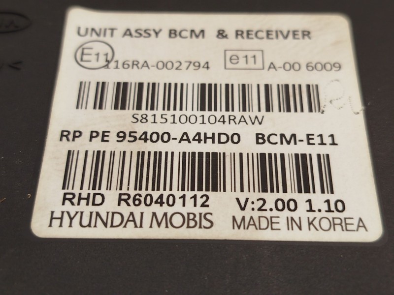 Recambio de modulo electronico para kia carens iv 1.6 gdi referencia OEM IAM 95400A4HD0  