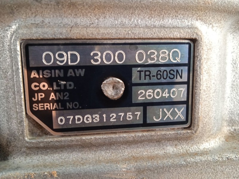 Recambio de caja cambios para audi q7 (4lb) 3.0 tdi quattro referencia OEM IAM JXX 09D300038Q TR60SN