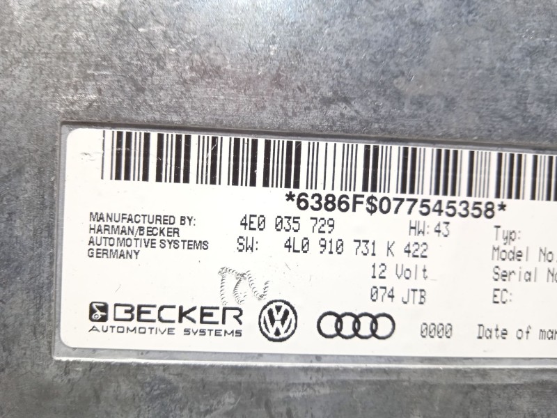 Recambio de modulo electronico para audi q7 (4lb) 3.0 tdi quattro referencia OEM IAM 4E0035729 4L0910731K 