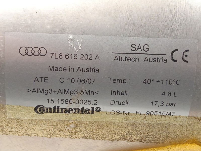 Recambio de acumulador suspension neumatica para audi q7 (4lb) 3.0 tdi quattro referencia OEM IAM 7L8616202A  